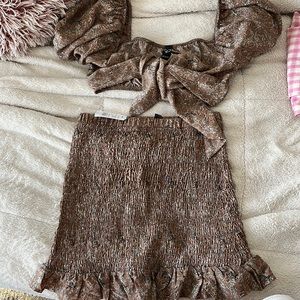 Windsor smocked ruffle skirt set